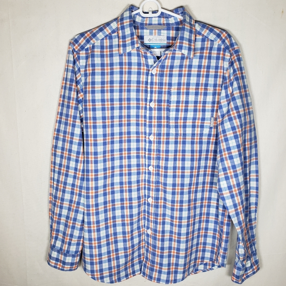 Columbia button down size S long-sleeved blue small men's